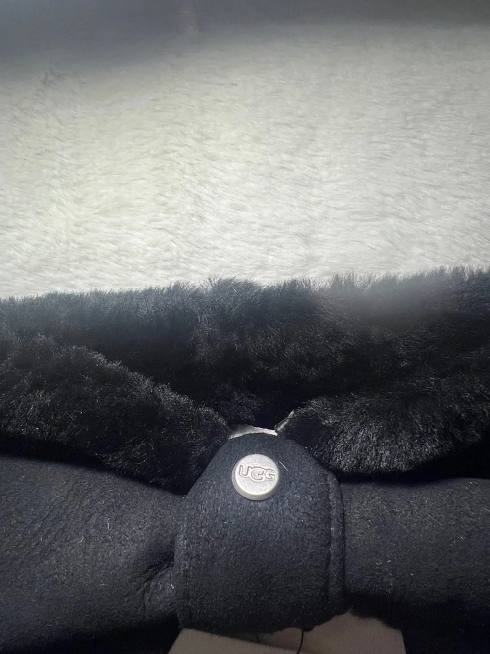UGG Black sheepskin Ear Warmer